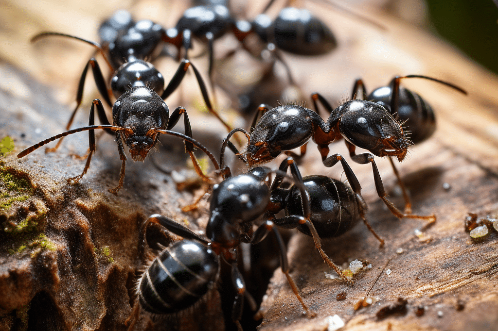 Carpenter ants are destructive due to their nesting behavior