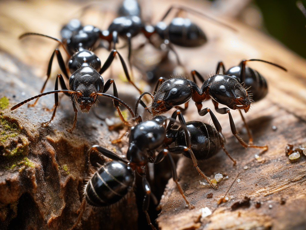Carpenter ants are destructive due to their nesting behavior
