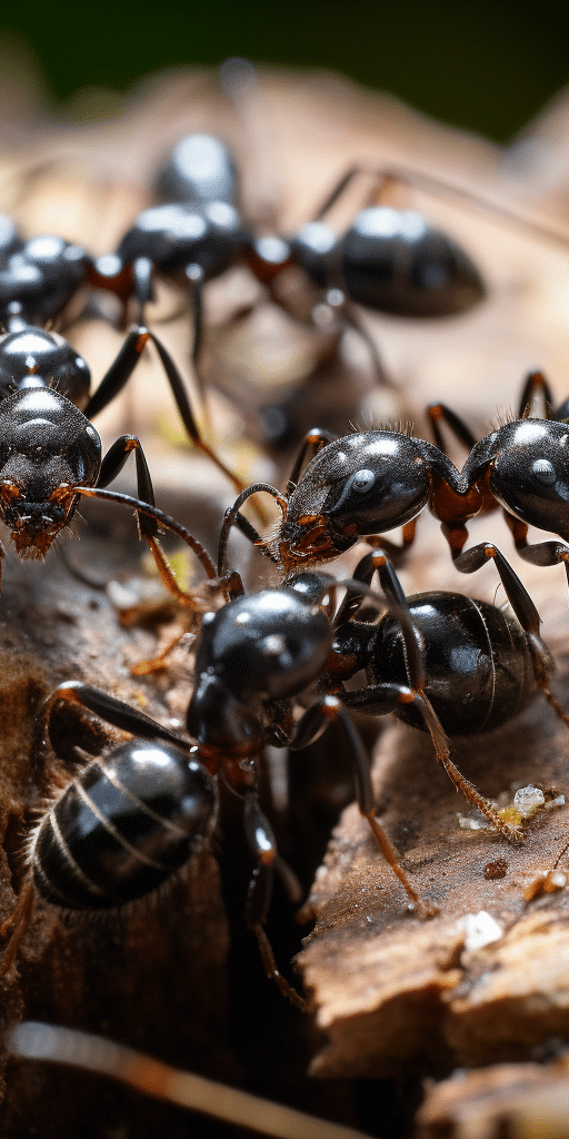 Carpenter ants are destructive due to their nesting behavior