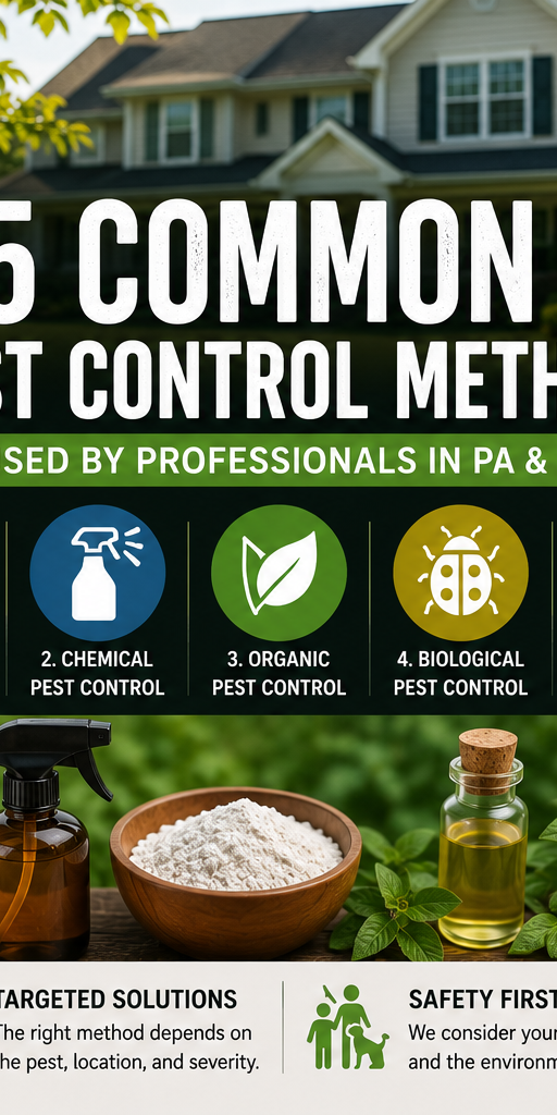 5 Most Common Pest Control Methods Used in PA & NJ