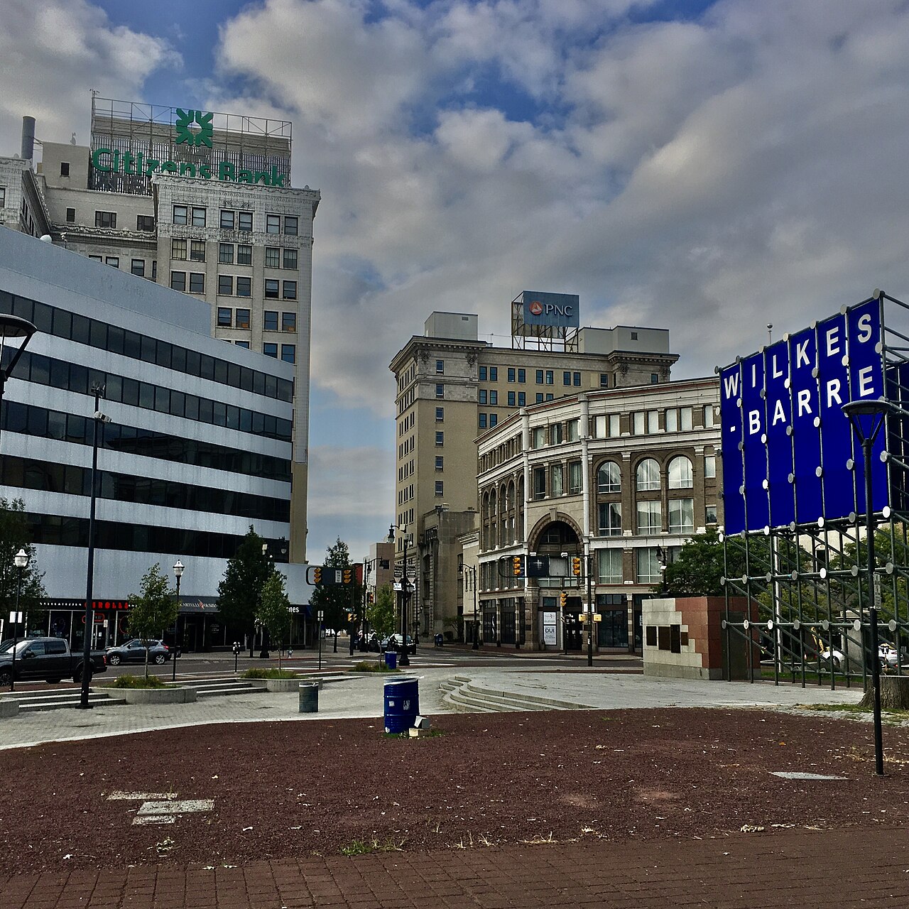 Public Square in downtown Wilkes-Barre, Pennsylvania