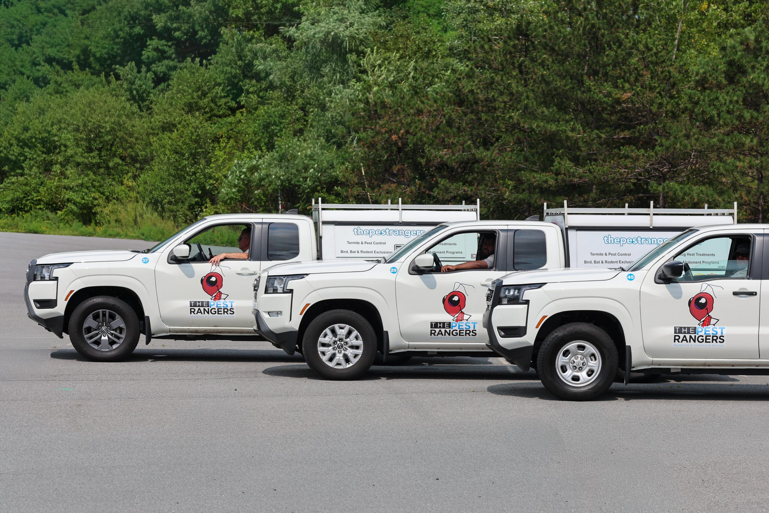 The Pest Rangers branded pest control trucks in Northeastern Pennsylvania